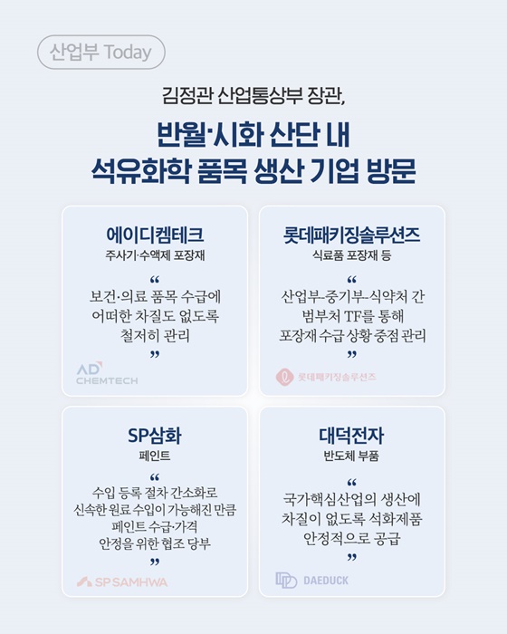 나프타·석유화학제품 공급 철저히 점검 관리