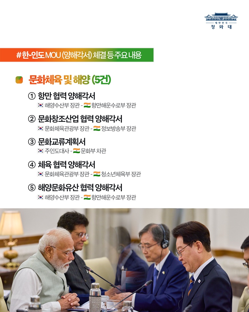 한-인도 정상회담 결과, 국민께 보고드립니다