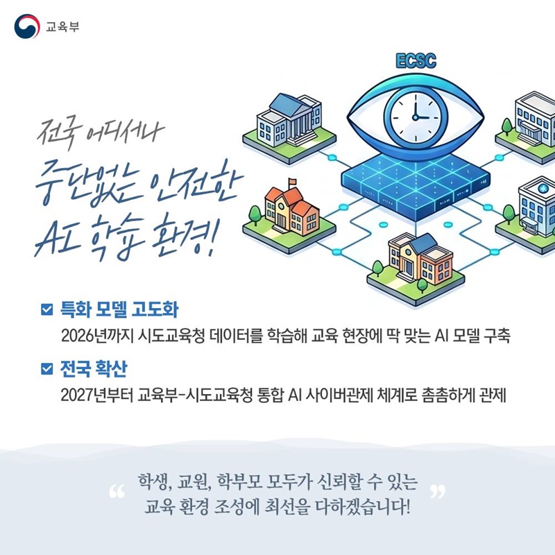 안전한 AI 교육 환경의 시작! AI 사이버안전센터