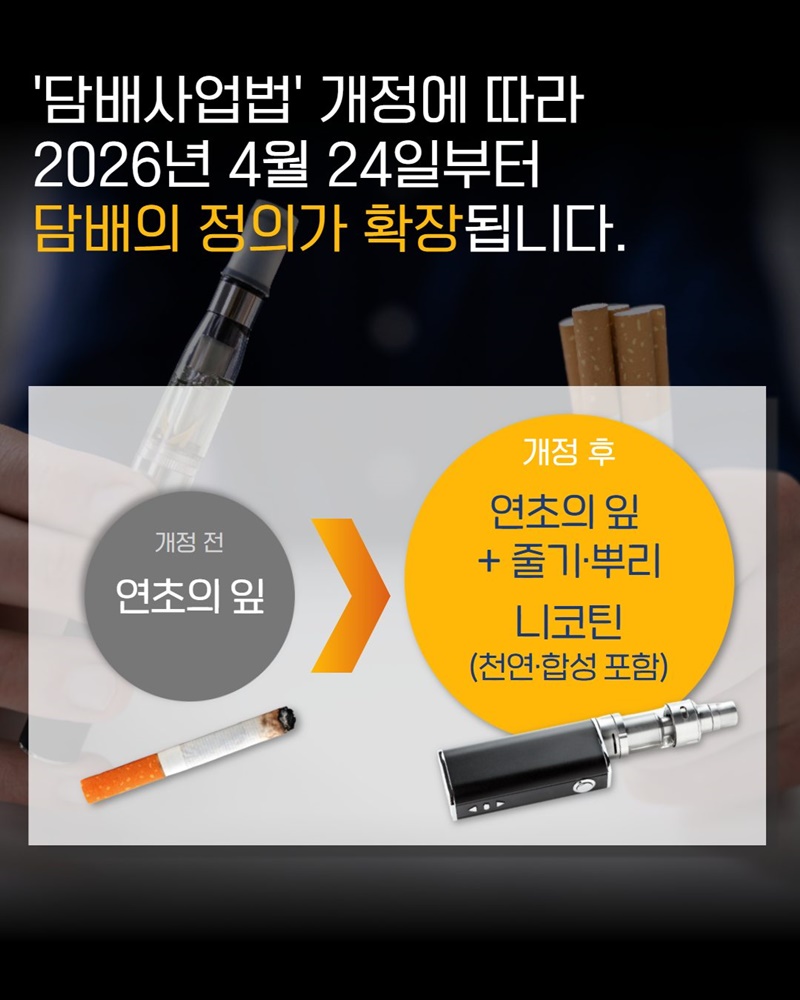 합성니코틴 액상형 전자담배도 법적으로 담배일까?
