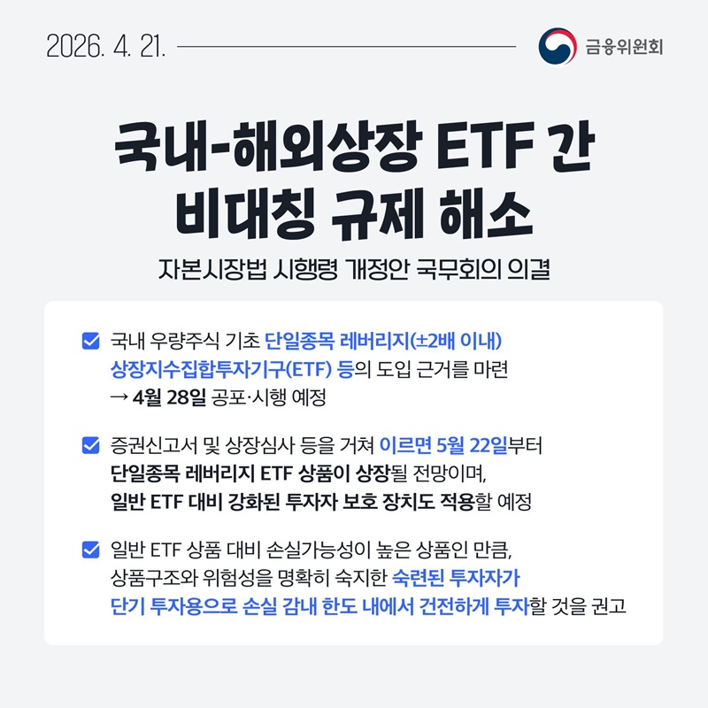 4월 4주, 한눈에 보는 금융정책