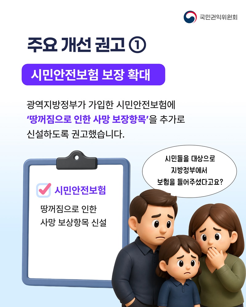땅꺼짐 사고 보상 공적보험으로 강화