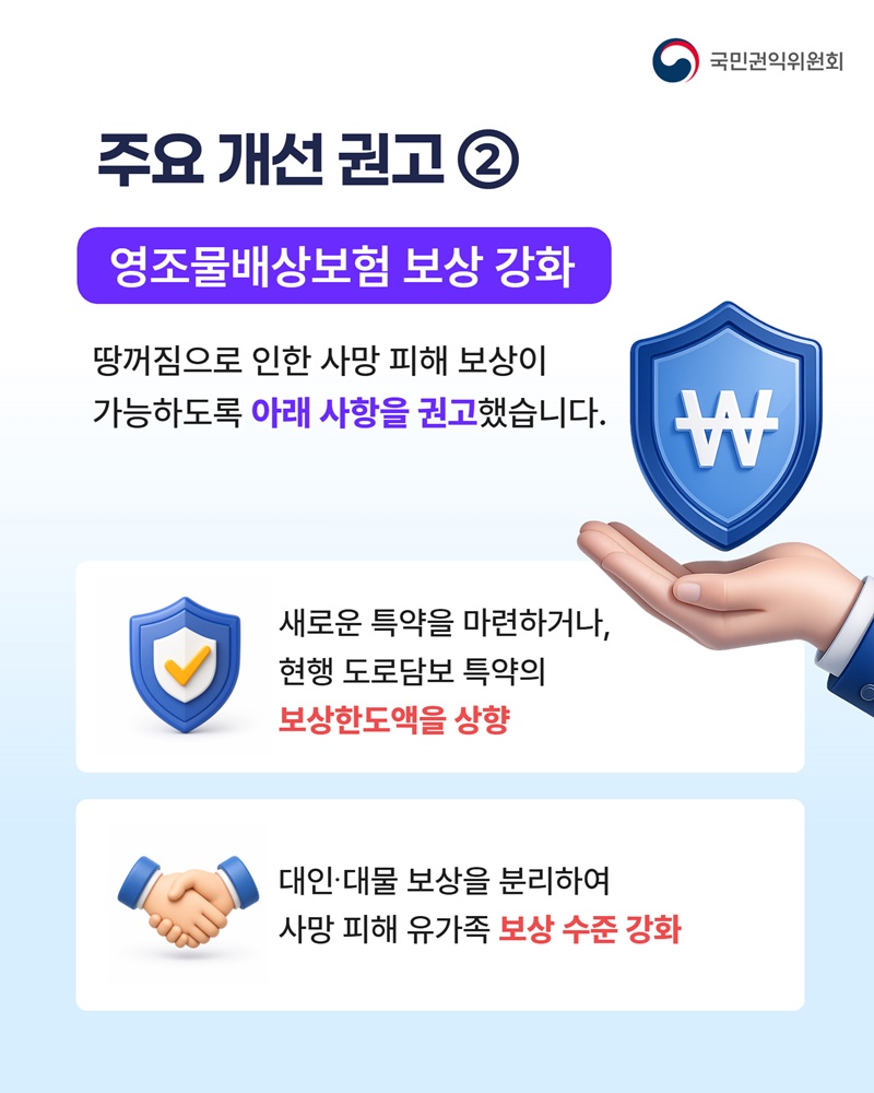 땅꺼짐 사고 보상 공적보험으로 강화