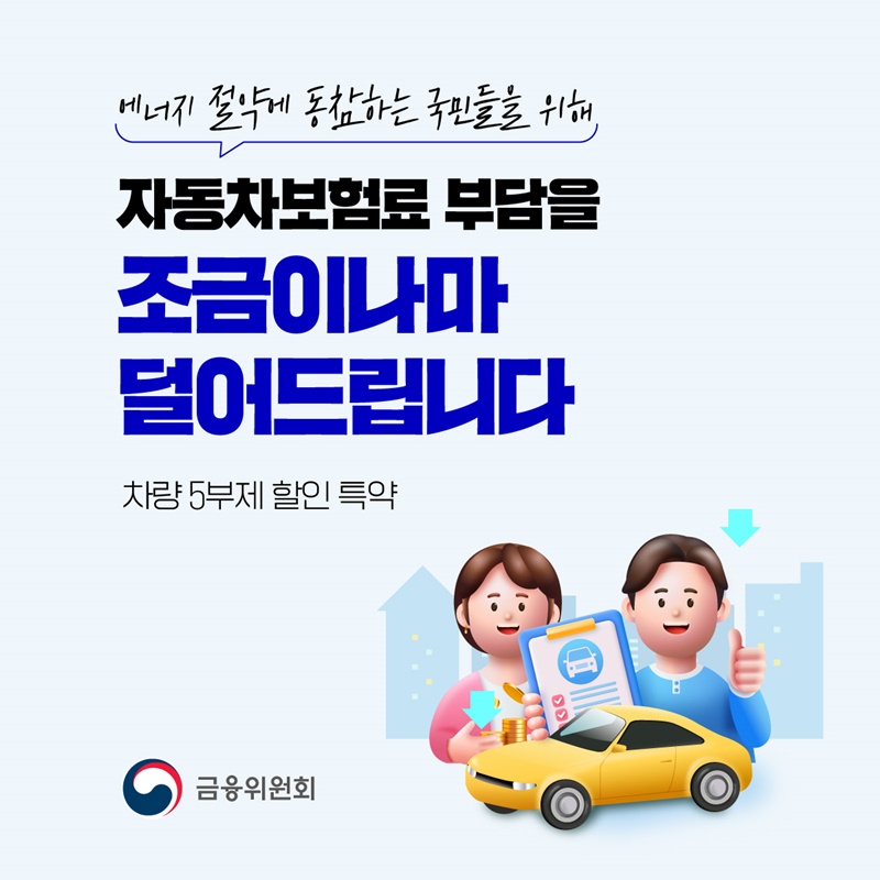자동차보험, 차량 5부제 할인 특약 신설