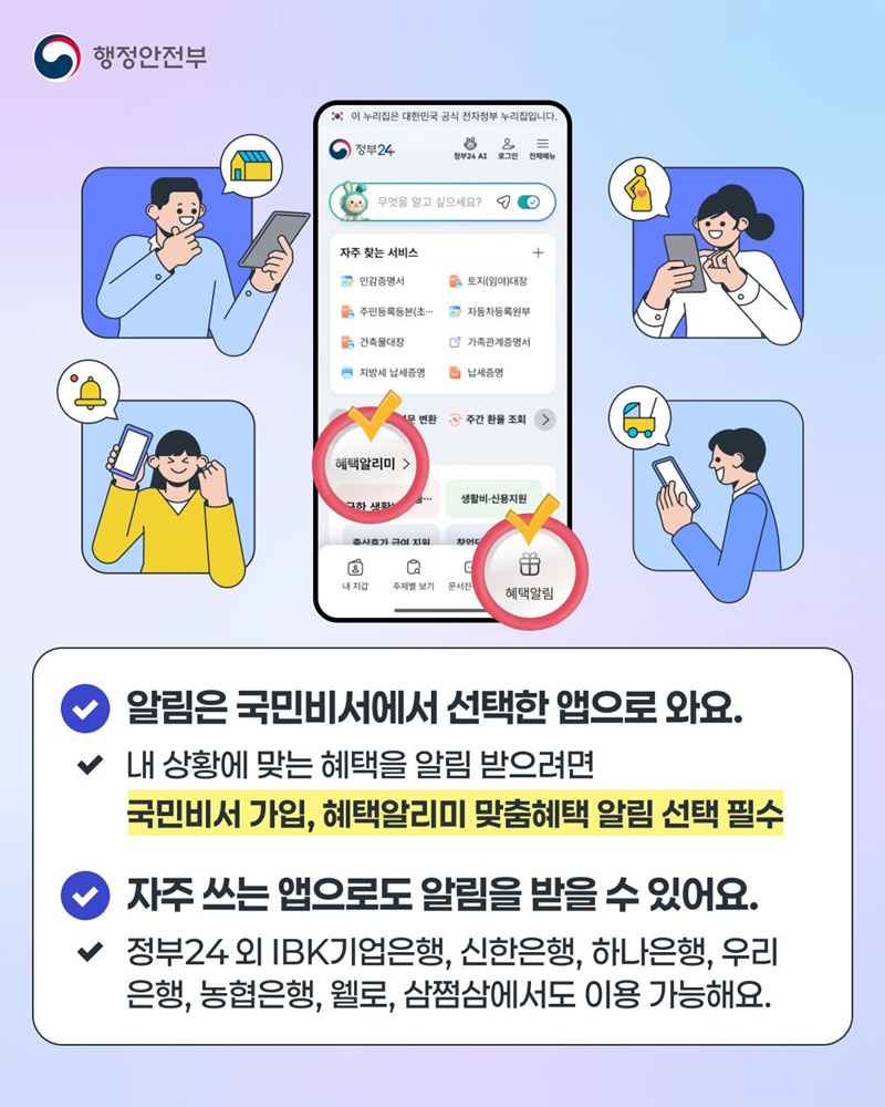 청년·저소득층 주거 지원, 혜택알리미가 알려드려요