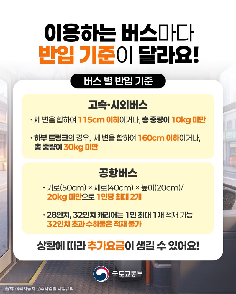 버스 수하물 규정, 제대로 알려드립니다