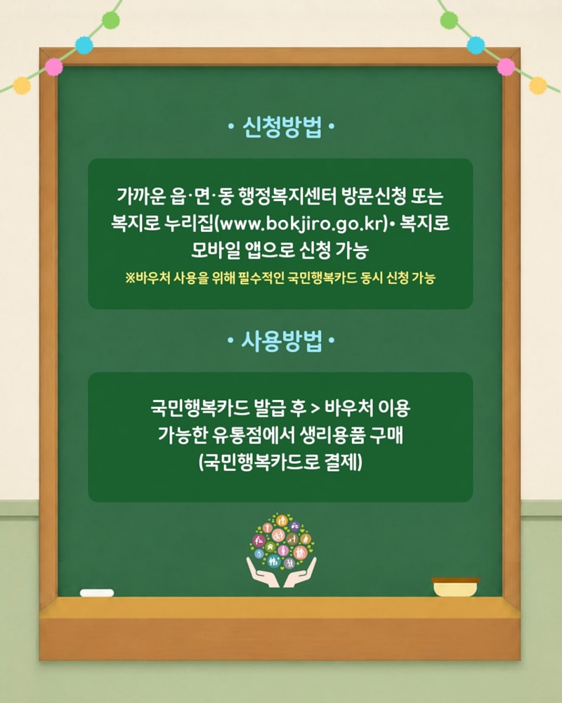 여성 청소년 생리용품 바우처 지원