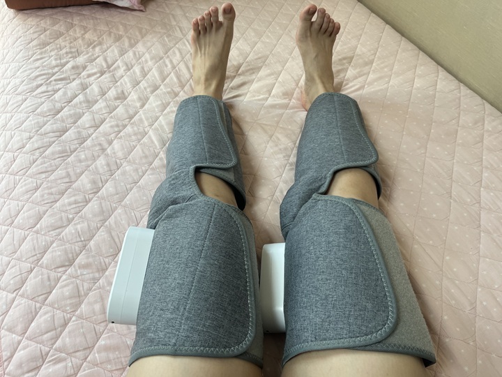 마사지기 사용 모습 (본인 촬영)