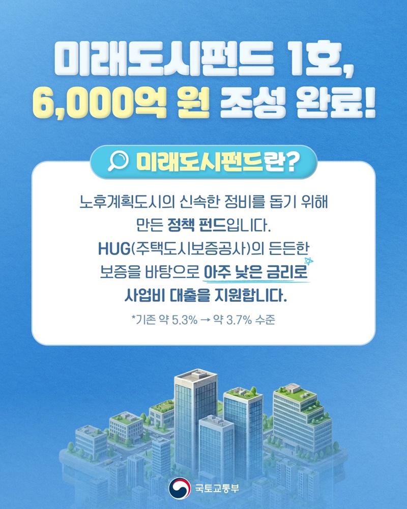 노후계획도시 정비사업 초기사업비 낮은 금리로 대출 신청