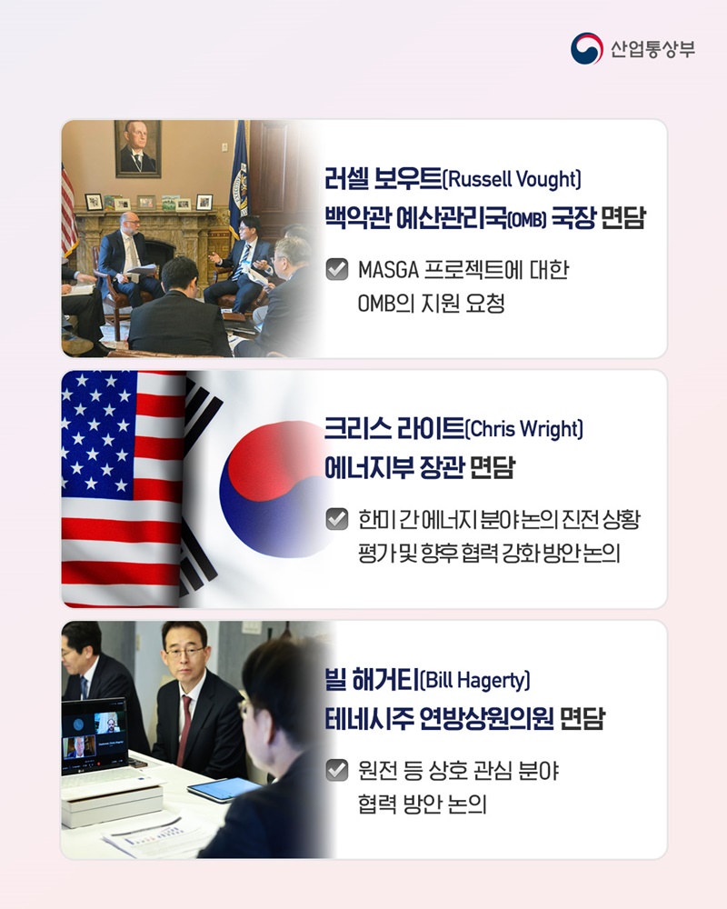 한국-미국, 산업·통상·에너지 협력 강화!