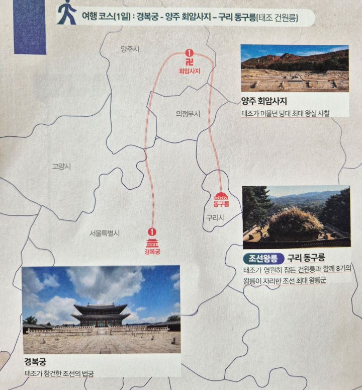 태조의 길 여행 코스, 여행안내 소책자 (본인 촬영)