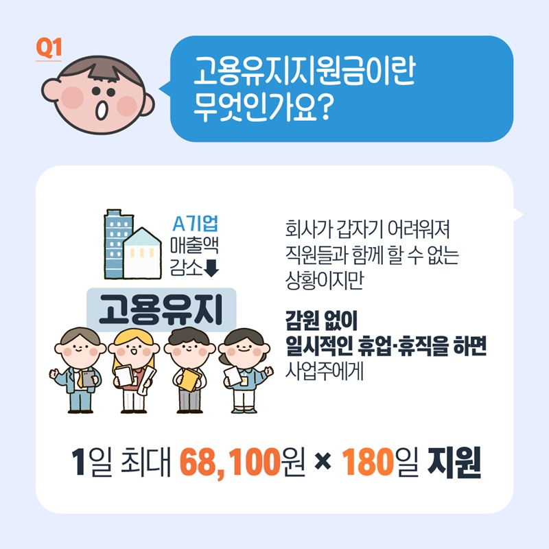 달라진 고용유지지원금 바로알기 Q&A
