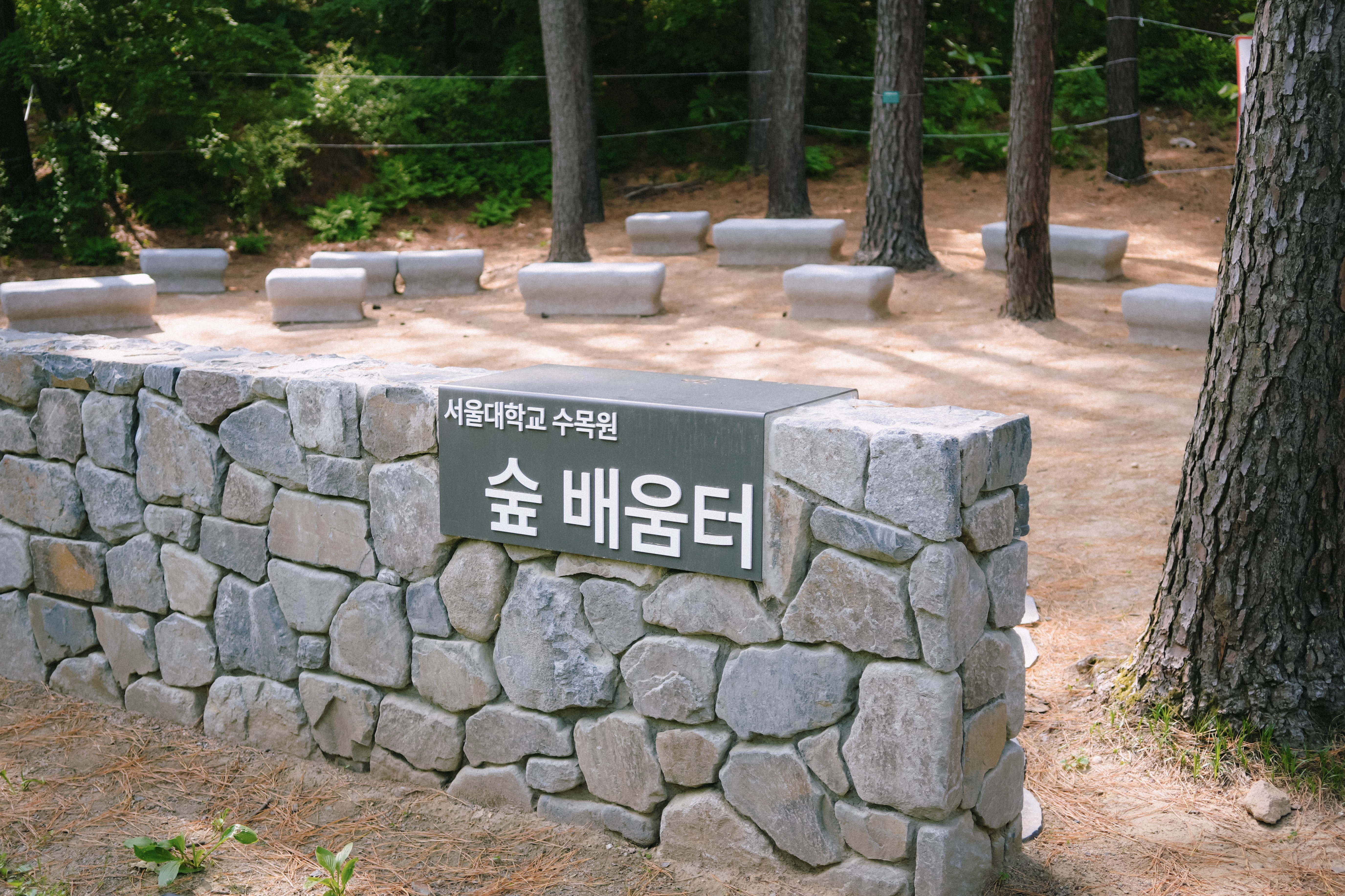 수목원 입구에서 볼 수 있는 숲 배움터 (본인 촬영)