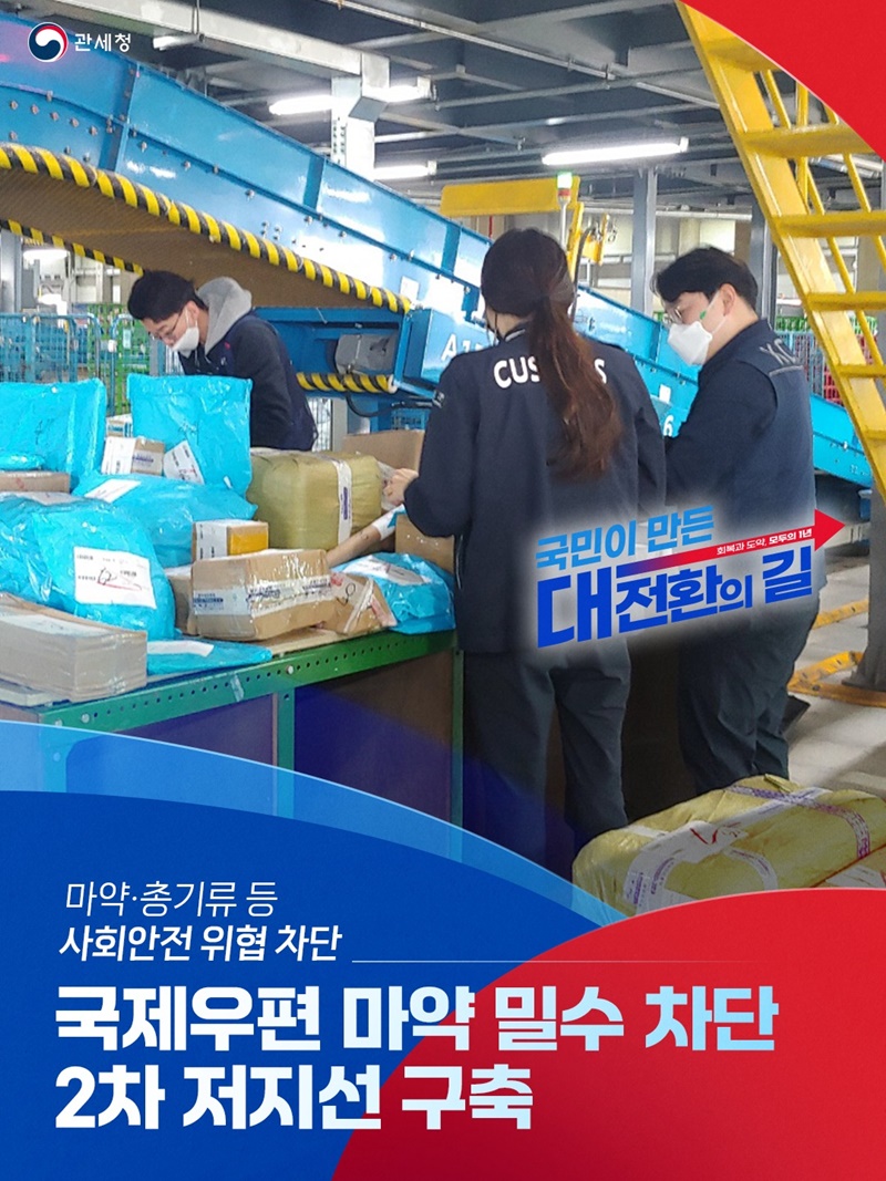 국제우편 마약 밀수 차단 2차 저지선 구축