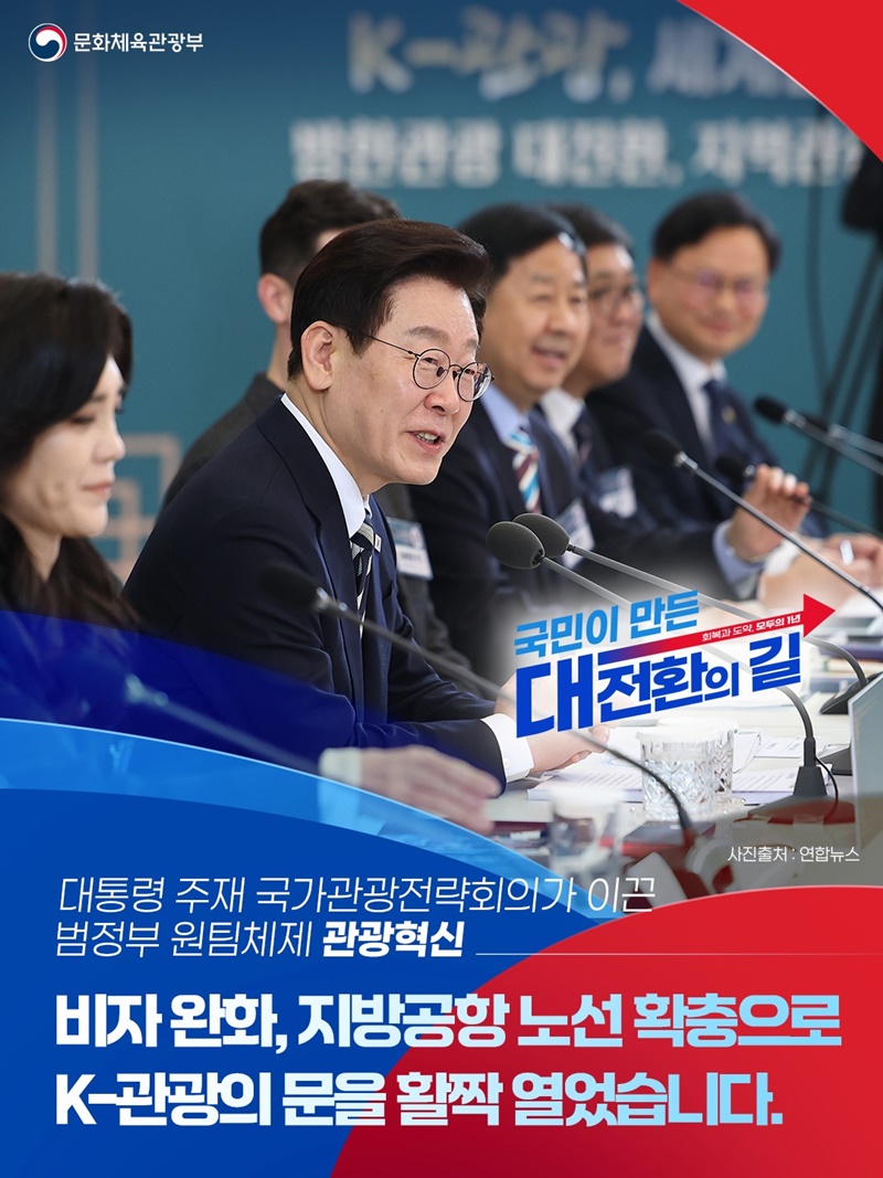 비자 완화, 지방공항 노선 확충, K-관광의 문 활짝 하단내용 참조