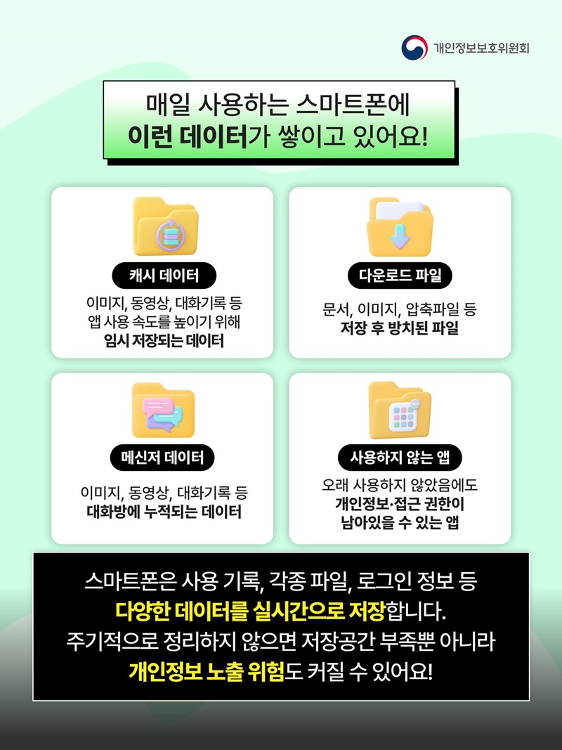 스마트폰 속 불필요한 데이터 정리 꿀팁