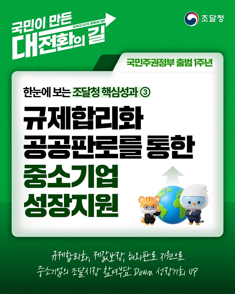 규제합리화 공공판로를 통한 중소기업 성장지원