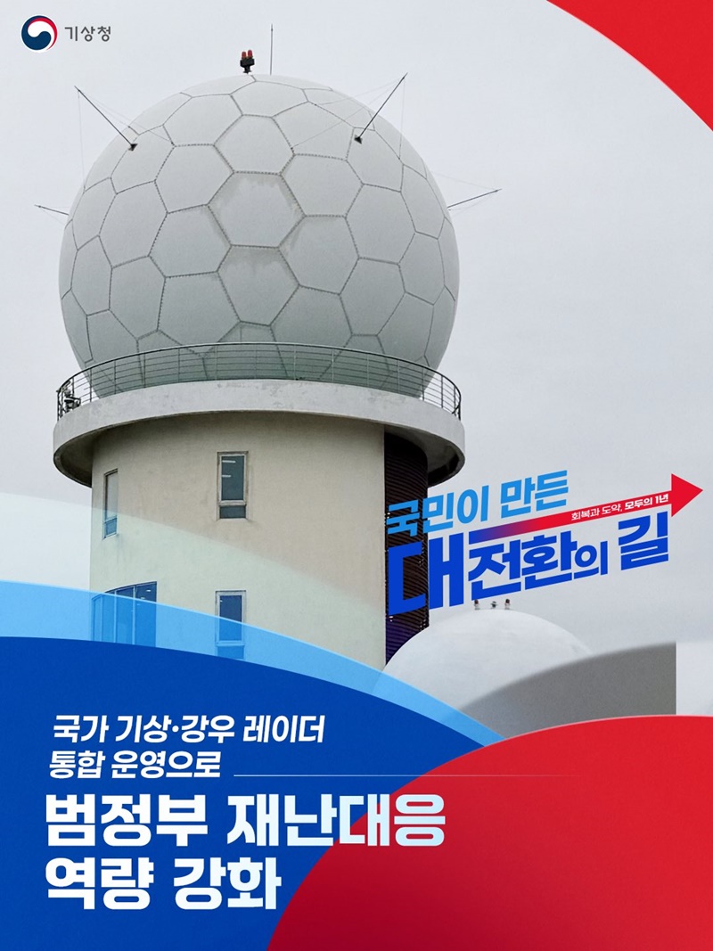 기상·강우 레이더 통합 운영, 재난대응 역량 강화