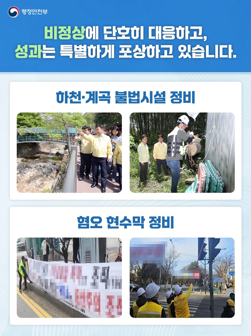 비정상 단호히 대응, 특별한 성과 특별한 포상
