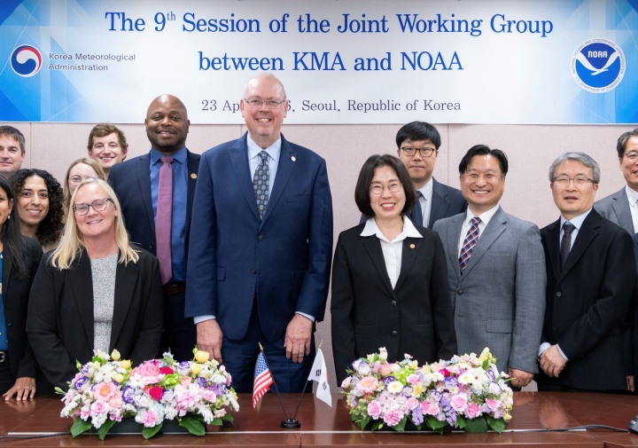 4월 23일 서울에서 미국해양대기청(NOAA)과 제9차 기상협력회의를 열고 위성·레이더·인공지능 기반 예측 기술 협력을 약속했다. 2026.4.23. (ⓒ뉴스1, 무단 전재-재배포 금지)