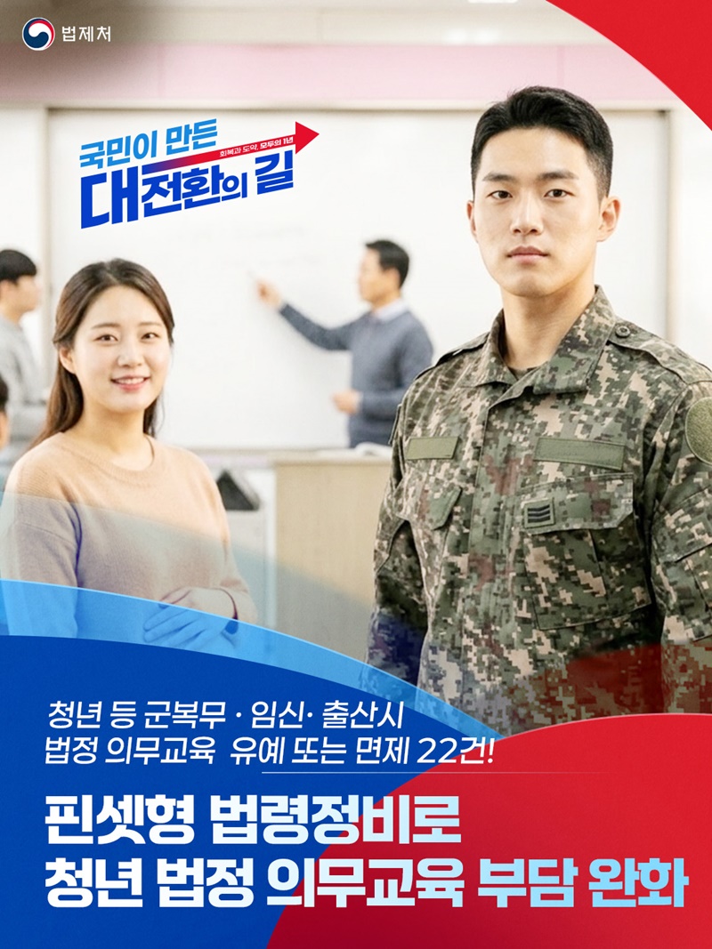 핀셋형 법령정비로 청년 법정 의무교육 부담 완화 하단내용 참조
