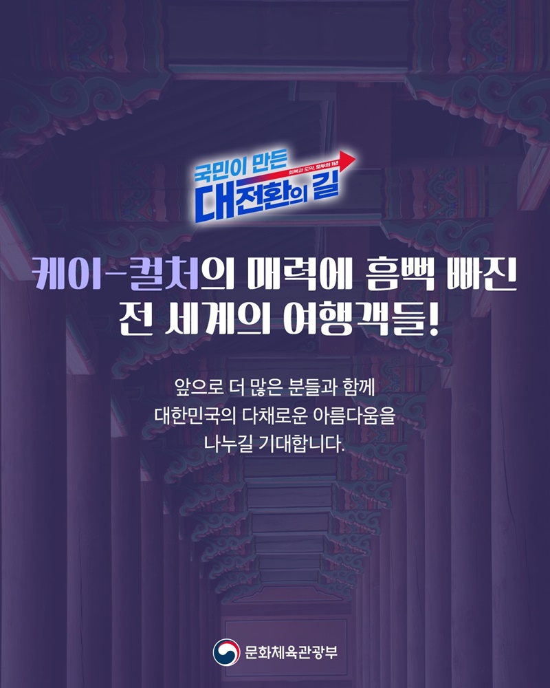 누적 방한 외국인 관광객 역대 최다 기록