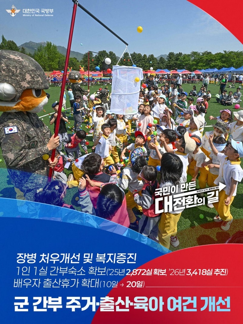 군 간부 주거·출산·육아 여건 개선 하단내용 참조