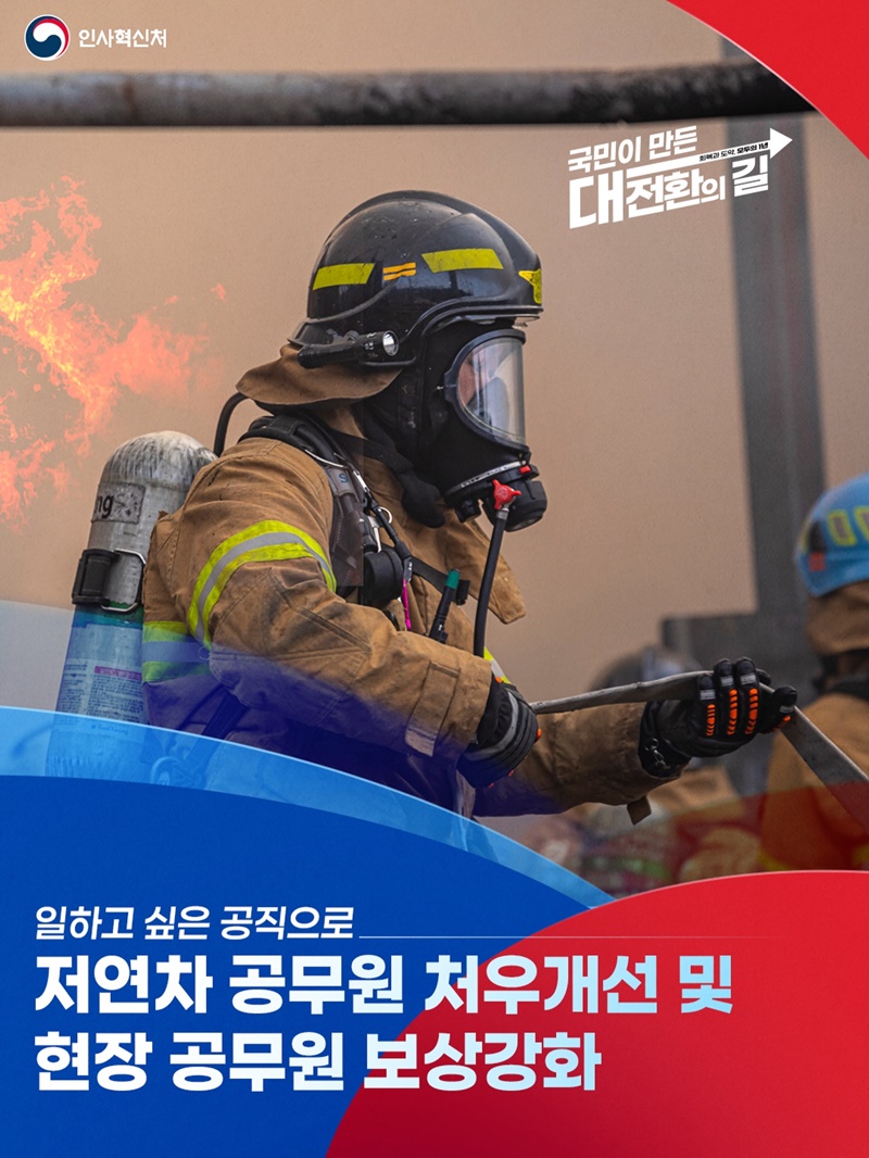 저연차 공무원 처우개선 및 현장 공무원 보상강화 하단내용 참조