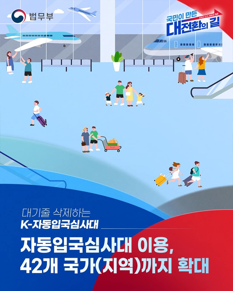 자동입국심사대 이용, 42개 국가(지역)까지 확대