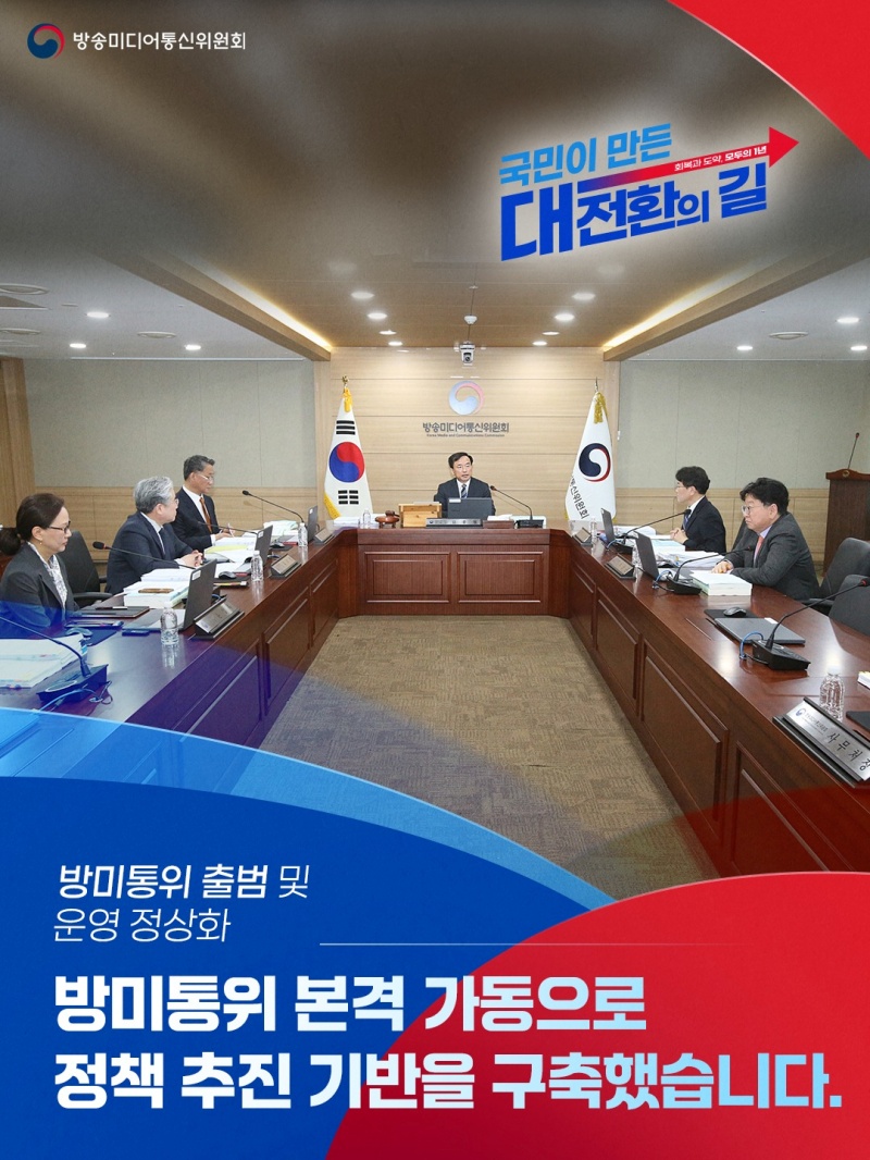 방미통위 출범 및 운영 정상화 하단내용 참조