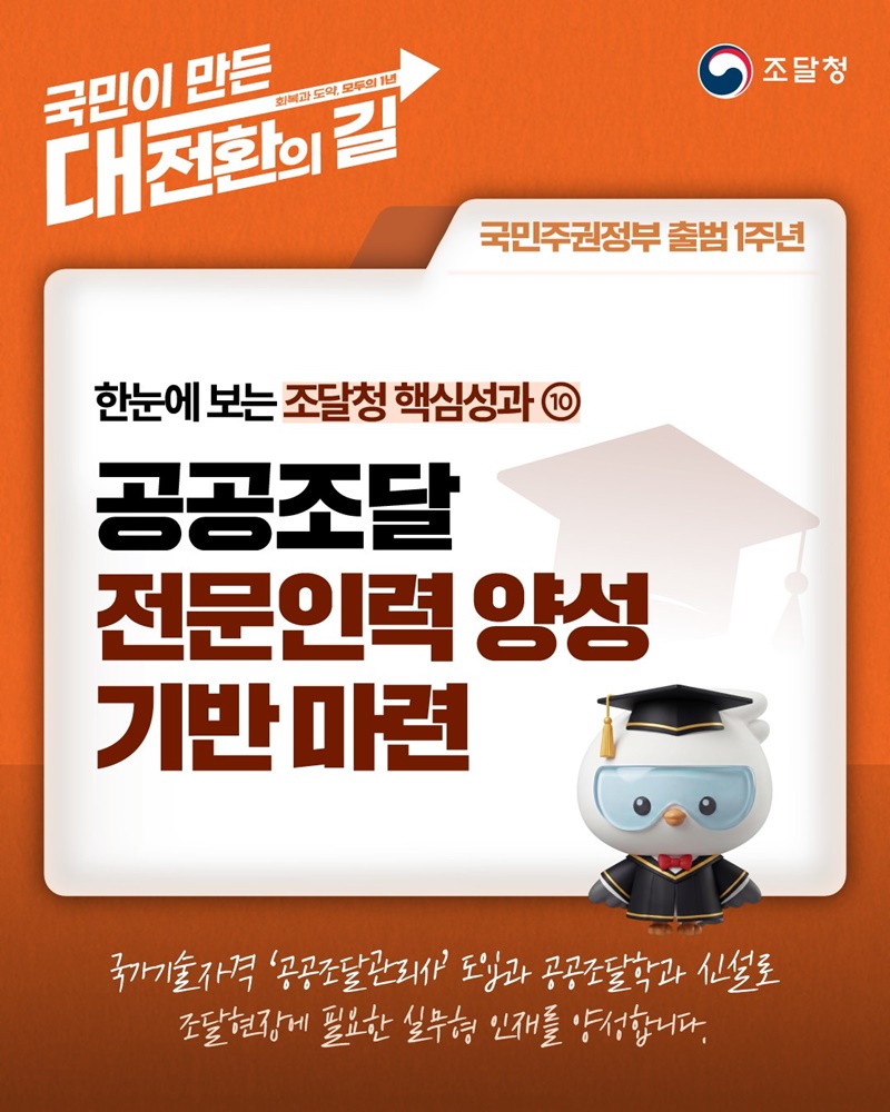 공공조달 전문인력 양성 기반 마련