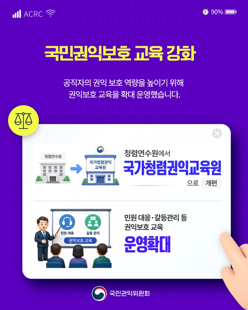 반부패 법·제도 정비 청렴문화 확산