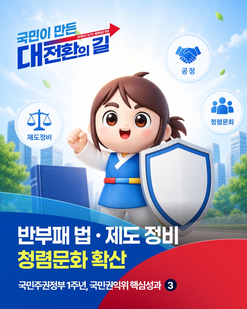 반부패 법·제도 정비 청렴문화 확산