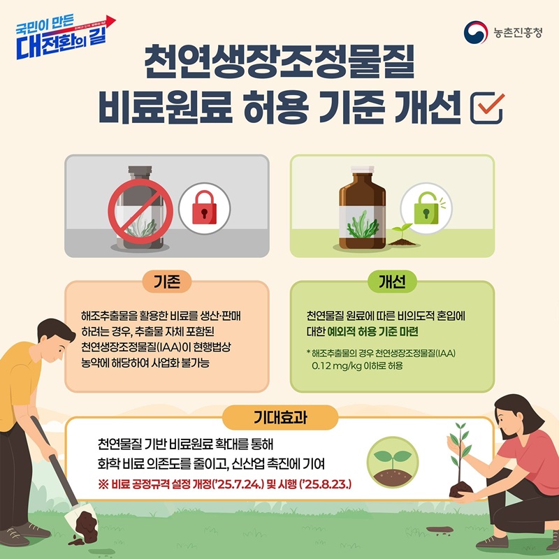규제합리화로 농촌에 활력을 불어넣겠습니다!