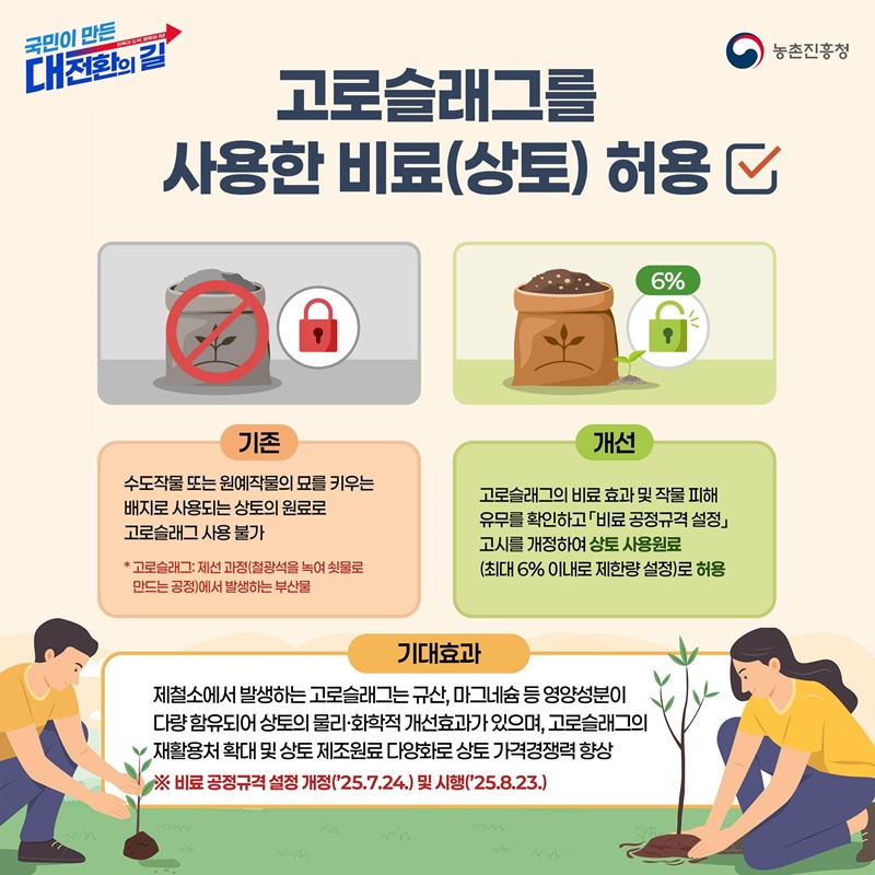 규제합리화로 농촌에 활력을 불어넣겠습니다!
