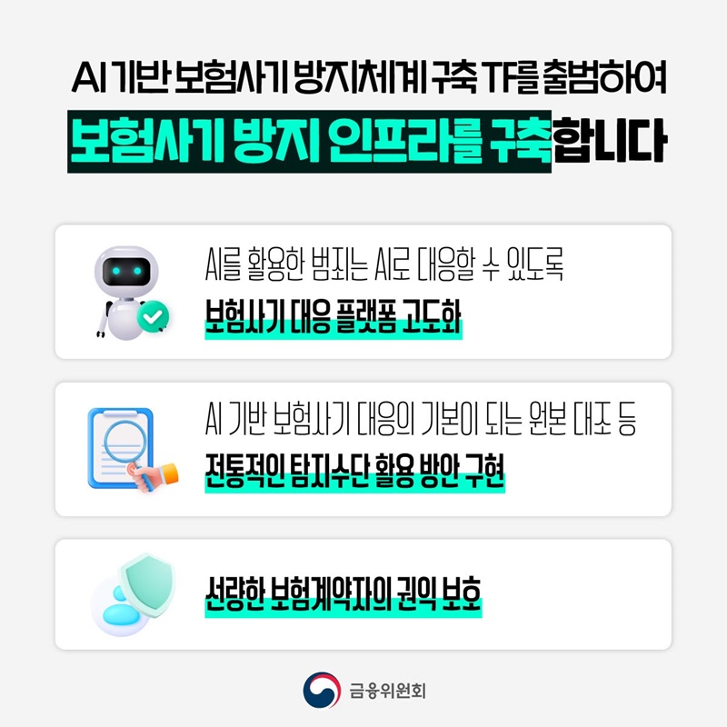 국민들의 보험금 누수를 막겠습니다