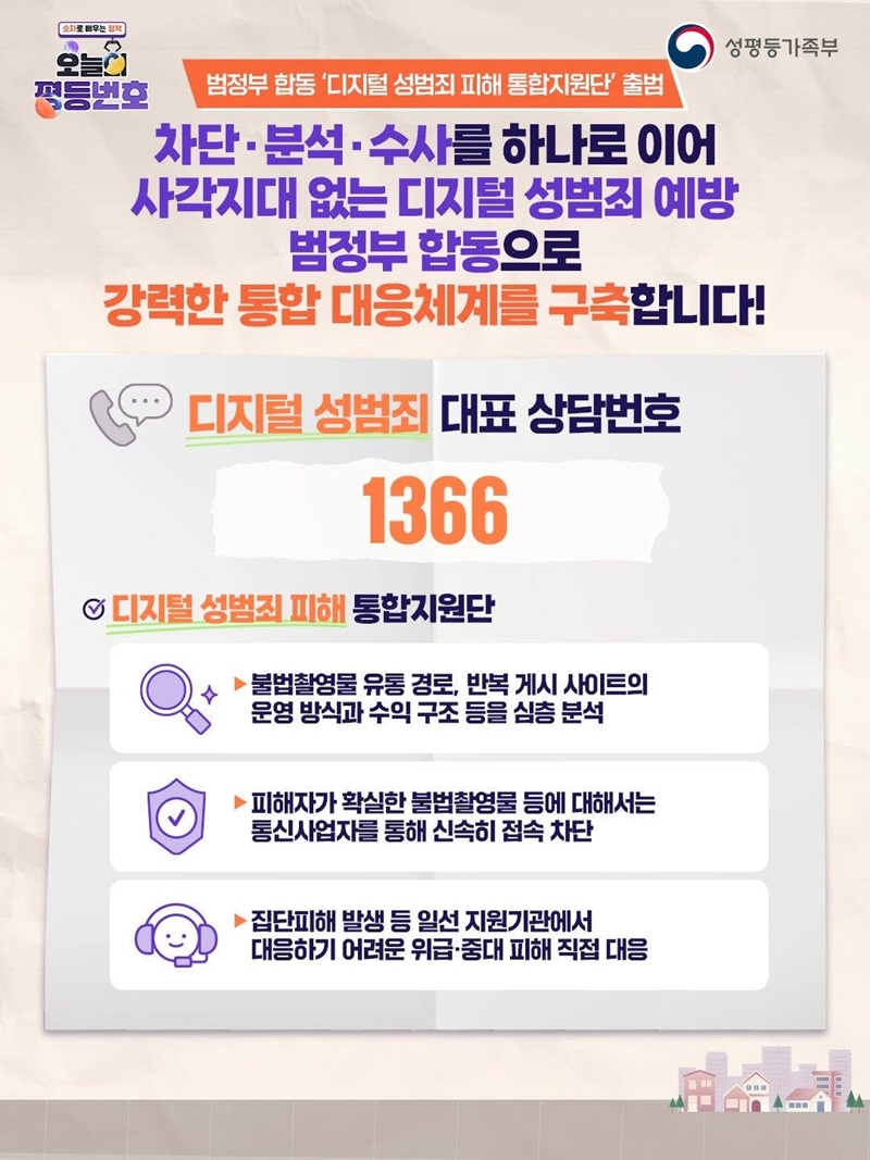 범정부 합동 디지털 성범죄 피해 통합지원단 출범