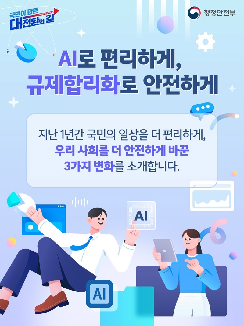 AI로 편리하게, 규제합리화로 안전하게