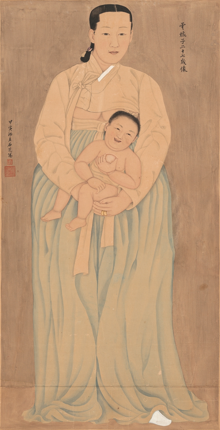 채용신, '운낭자(雲娘子) 초상', 1914년, 종이에 연한 색, 120.5×62㎝, 국립중앙박물관
