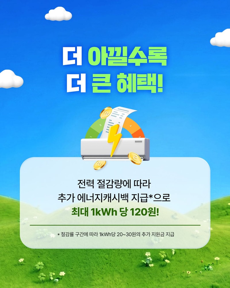 주택용 에너지캐시백 지원 확대