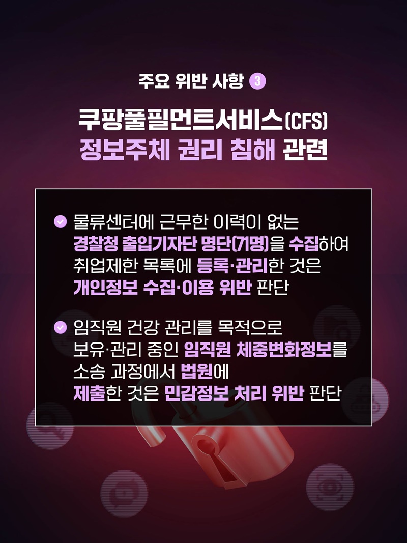 쿠팡(주), 역대 최대 과징금 총 6246억 8100만 원 부과