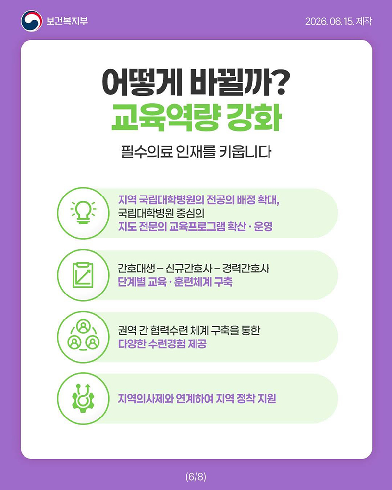 지역에서도 안심하고 치료받을 수 있도록