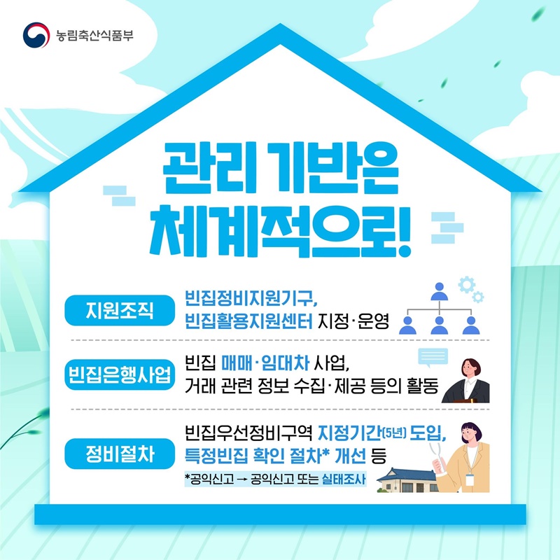 농어촌 빈집, 체계적으로 정비합니다