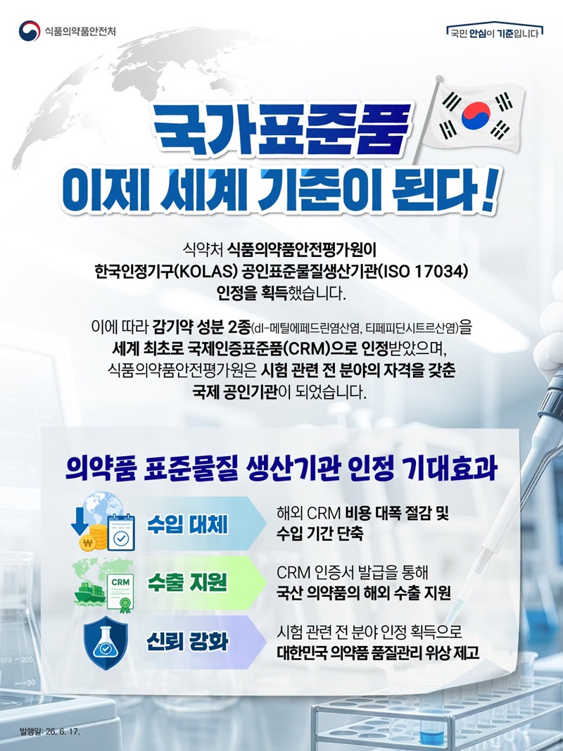 국가표준품 이제 세계 기준이 된다! 하단내용 참조