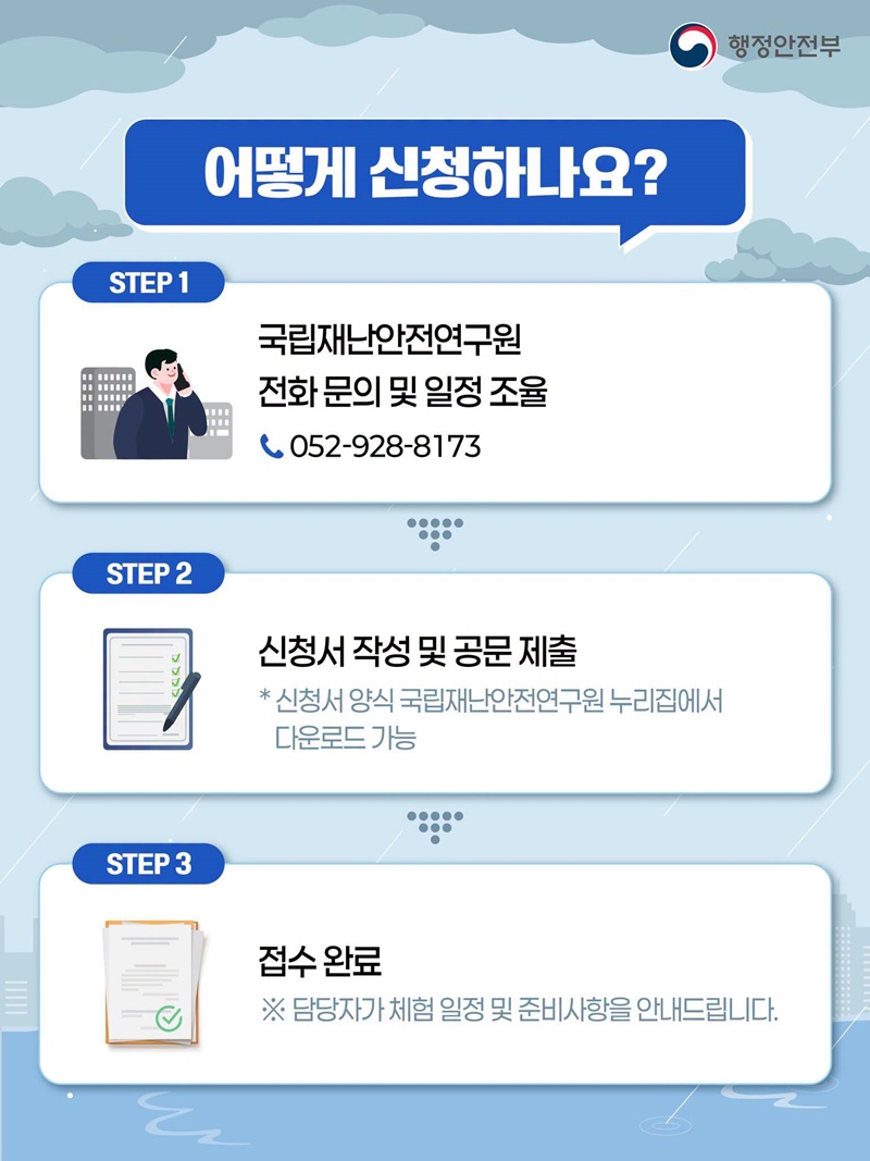 침수상황 체험 프로그램 운영(6~10월)