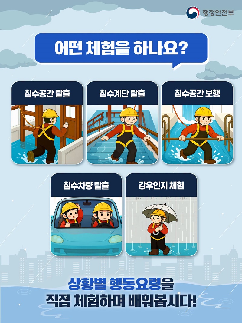침수상황 체험 프로그램 운영(6~10월)