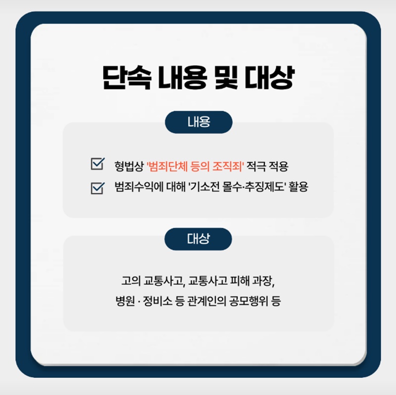 교통사고 보험사기 집중단속 추진