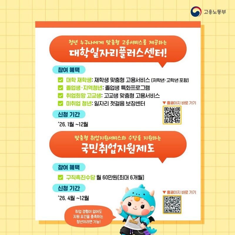 취업준비부터 근속지원까지! 8가지 청년정책