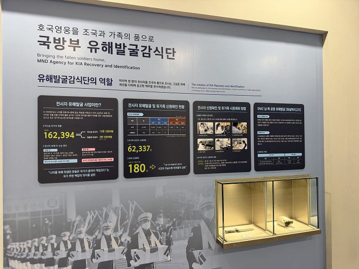 유품전시관 안내판