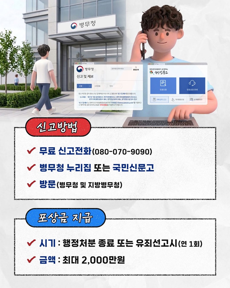 병역면탈이 의심된다면 신고해주세요!